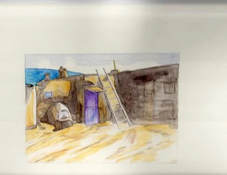 Adobe House Stock Illustration
