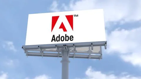 Adobe Inc Bold Cloudscape Logo: Making a Lasting Impression Stock Photos
