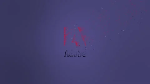 Adobe Logo Wind Dissolve Stock Footage 157699310