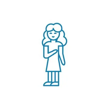 Adolescence linear icon concept. Adolescence line vector sign, symbol Stock Illustration