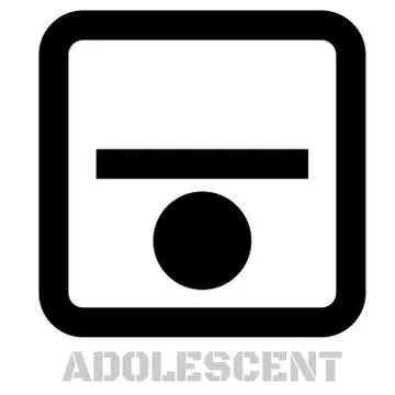 Adolescent conceptual graphic icon Stock Illustration