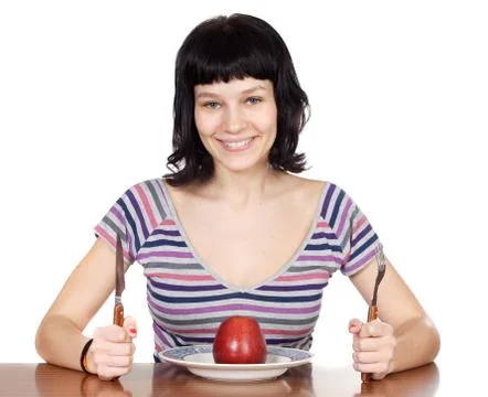 Adolescent to diet Stock Photos