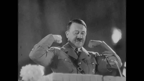 Adolf Hitler delivering speech forcefull... | Stock Video | Pond5