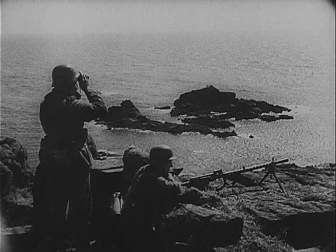 Adolf Hitler meets with Hermann Wilhelm Goring at Berchtesgaden, in Germany, Stock Footage 79453783