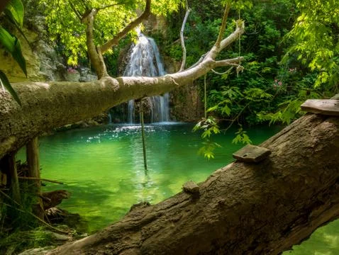 Adonis baths waterfalls Stock Photos