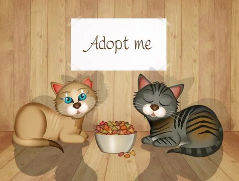Adopt a cat Stock Illustration