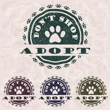 Adopt don't shop Stock Illustration
