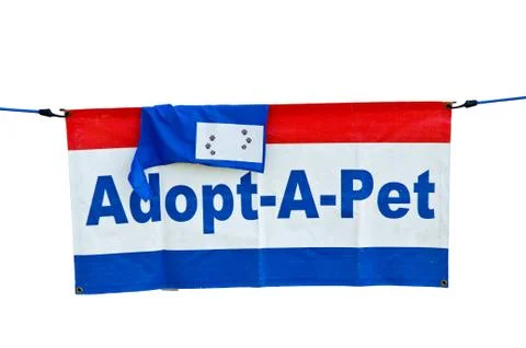 Adopt a pet flag Illustrazione stock