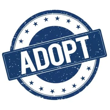 ADOPT stamp sign Stock Illustration
