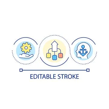 Adopt well organized process loop concept icon Stock Illustration