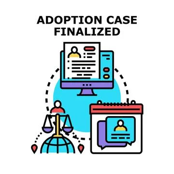 Adoption case finalized process concept vector Stock-Illustration