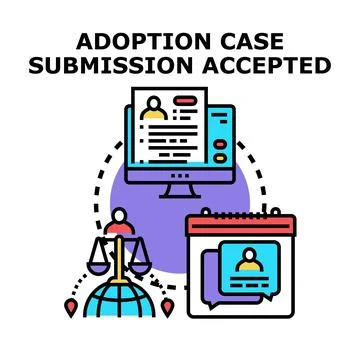 Adoption case submission accepted concept illustration Stock-Illustration