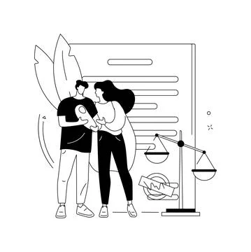 Adoption of a child abstract concept vector illustration. Stock Illustration