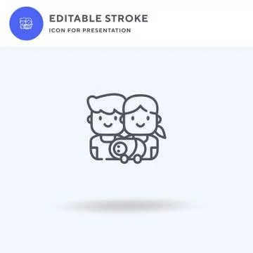 Adoption icon vector, filled flat sign, solid pictogram isolated on white, logo Stock Illustration