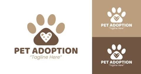 Adoption Logo for Pets Stock Illustration