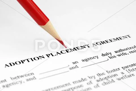Adoption placement agreement Stock Photos