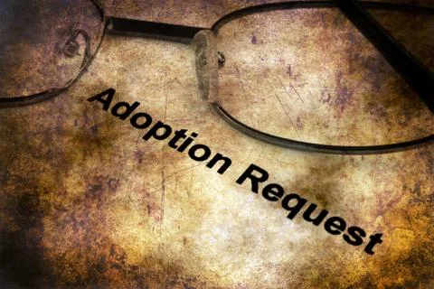 Adoption request grunge concept Stock Illustration