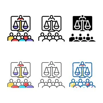 Adoption seminar and activity stylized color icon vector Stock Illustration