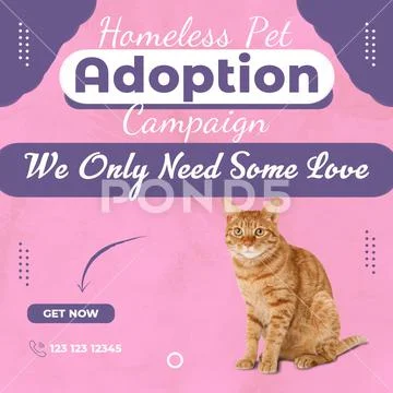 PSD Template: Adoption Social Media Post Template #160479677