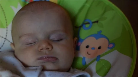 Adorable baby boy sleeping Stock Footage