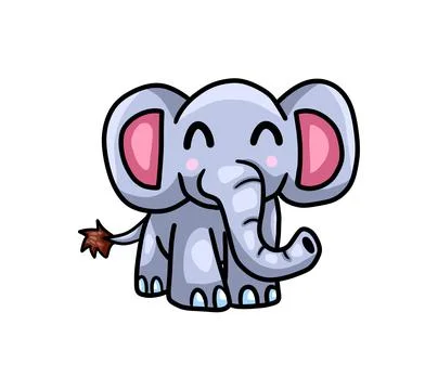 Adorable Baby Elephant Stock Illustration