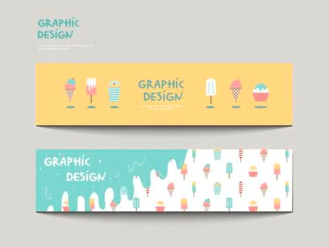 Adorable banner template Stock Illustration