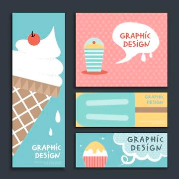 Adorable banner template Stock Illustration