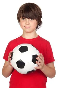 Adorable boy with a ball Foto stock