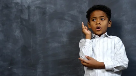 Adorable Boy Having Eureka Moment Stock Footage 107509897