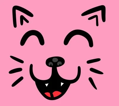 Adorable Cat Background Stock Illustration