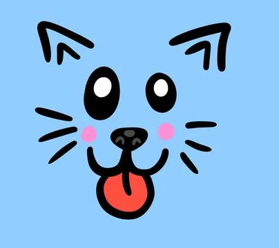 Adorable Cat Background Stock Illustration