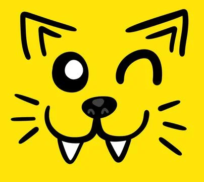 Adorable Cat Background Stock Illustration