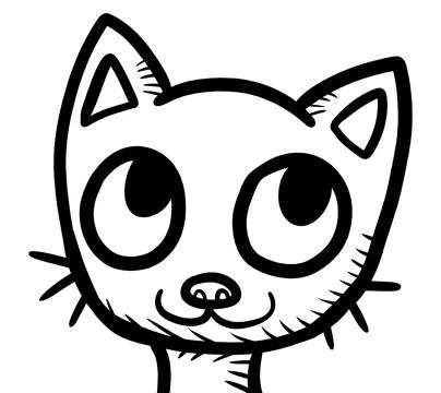 Adorable Cat Doodle Stock Illustration