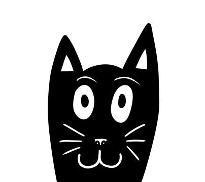 Adorable Cat Doodle Stock Illustration