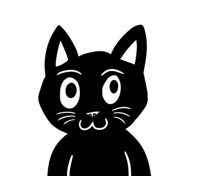 Adorable Cat Doodle Stock Illustration