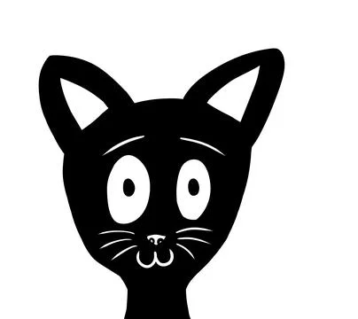 Adorable Cat Doodle Stock Illustration