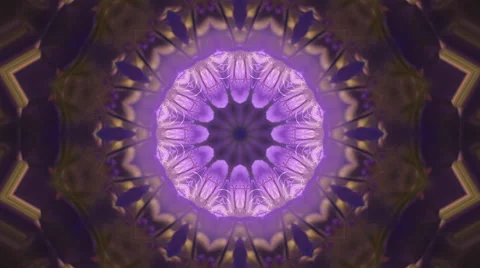 Adorable circle kaleidoscopic pattern of abstract flower. Video stock 57684412