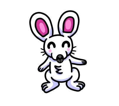 Adorable Easter Bunny Stock Illustration