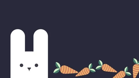 Adorable Easter bunny peeks out from a hole Stock Footage 301224156