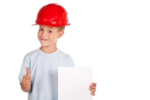 Adorable future architect. isolated Stock Photos