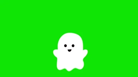 Adorable Ghost on Green Screen:  A Cute Halloween Cartoon Character 库存影片 314935235