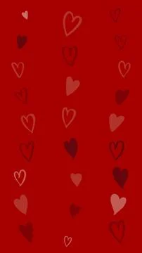 Adorable hand-drawn heart pattern Stock Illustration