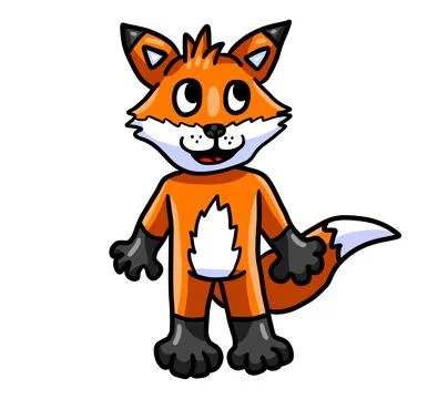 Adorable Happy Fox Stock Illustration