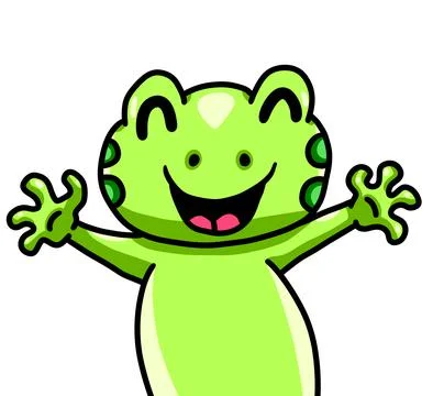 Adorable Happy Frog Stock Illustration