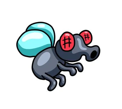 Adorable House Fly Stock Illustration