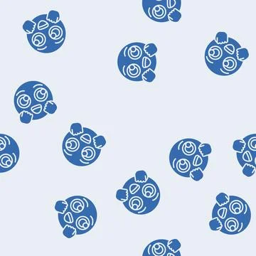 Adorable kawaii glyph seamless pattern イラスト素材