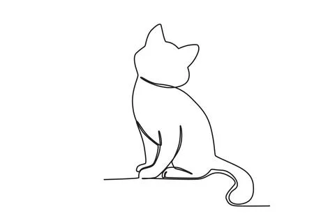 An adorable kitten sitting Stock Illustration