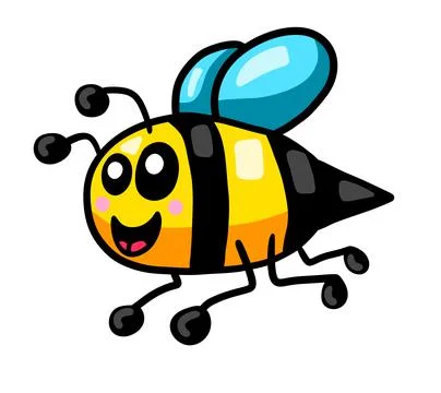Adorable Little Bee Stock Illustration