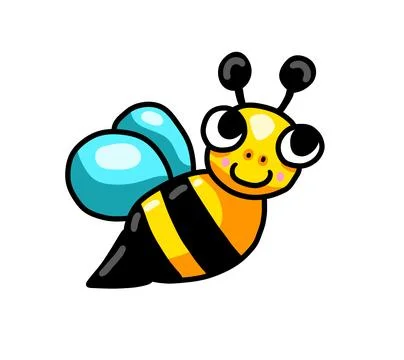 Adorable Little Bee Stock Illustration