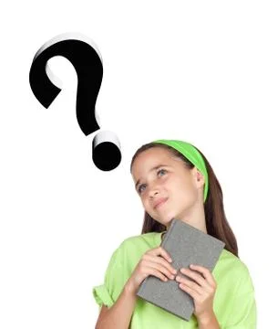 Adorable little girl questioning something Stock Photos
